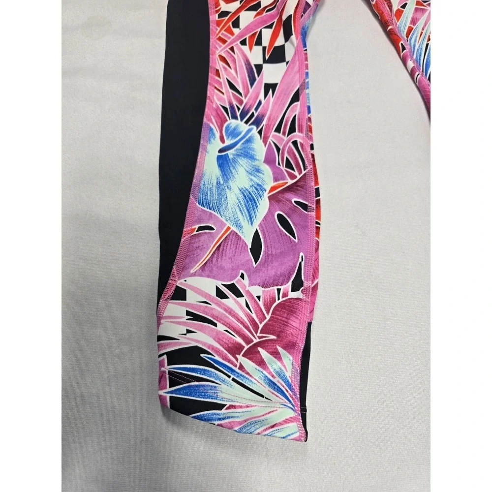 Nike Women's One Dri-FIT Cropped Printed Leggings Fuchsia Size XS CD9729-686 New
